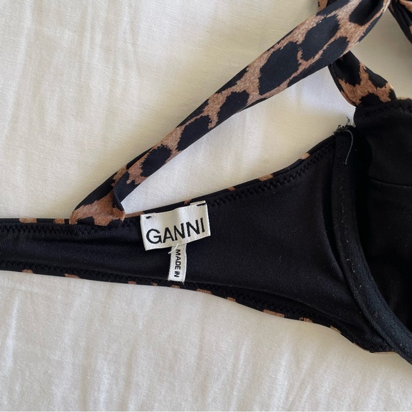 GANNI leopard scoop bikini top (sz 6) - Picture 6 of 7